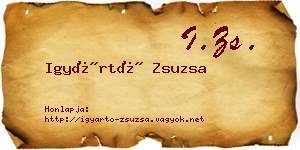 Igyártó Zsuzsa névjegykártya